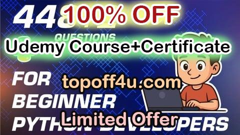 Free Coupon Code 448+2 Questions for Beginner Python Developers 100% OFF