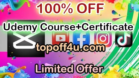 Free Coupon Code Capcut for Social Media Video Editing | Beginner to Pro 100% OFF