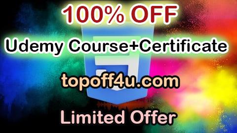 Free Coupon Code Complete CSS Web Design Course: Front End Web Development 100% OFF