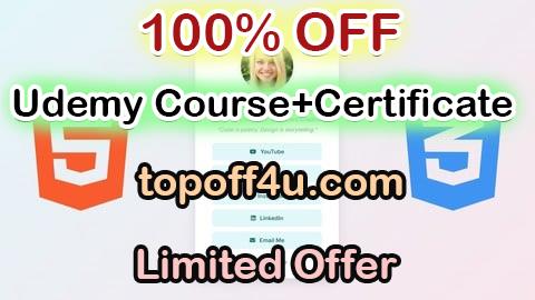 Free Coupon Code Create Your Own Link-in-Bio Website with HTML & CSS 100% OFF