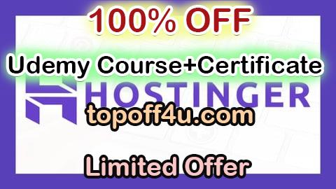 Free Coupon Code Curso de Hostinger 2025: El Hosting Ideal Para tu Página Web 100% OFF