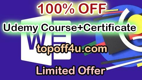 Free Coupon Code Efficient Word Processing: Complete Microsoft Word Course 100% OFF