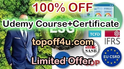 Free Coupon Code ESG & Sustainability Reporting Masterclass: Ultimate Toolkit 100% OFF