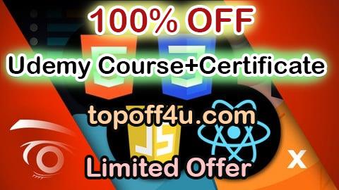 Free Coupon Code HTML, CSS, JavaScript, React - Online Certification Course 100% OFF