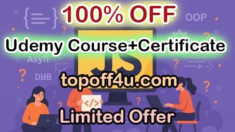 Free Coupon Code Master JavaScript with 210 Practice Questions 100% OFF