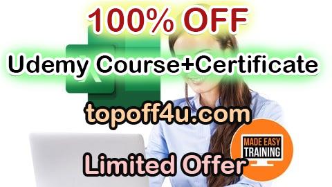 Free Coupon Code Microsoft Excel Fundamentals - The Beginner's Masterclass 100% OFF