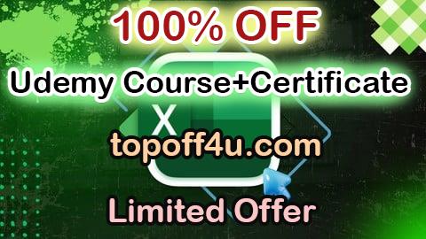 Free Coupon Code Microsoft Excel: Master Data Analysis, Cleaning & Dashboards 100% OFF