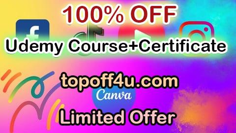 Free Coupon Code Social Media Graphics Design and Video Editing in Canva 100% OFF