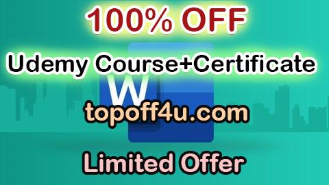 Free Coupon Code The Complete Microsoft Word Course: Learn Word Step by Step 100% OFF