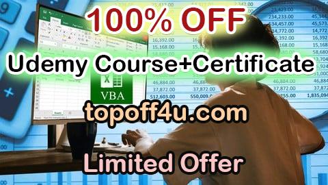 Free Coupon Code The Ultimate Excel VBA Course: Learn & Master VBA Fast 100% OFF