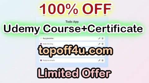 Free Coupon Code Todo App Project: Learn JavaScript, HTML & CSS Step by Step 100% OFF