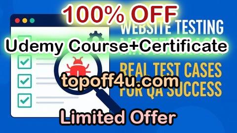 Free Coupon Code Website Testing Masterclass: Real Test Cases for QA Success 100% OFF